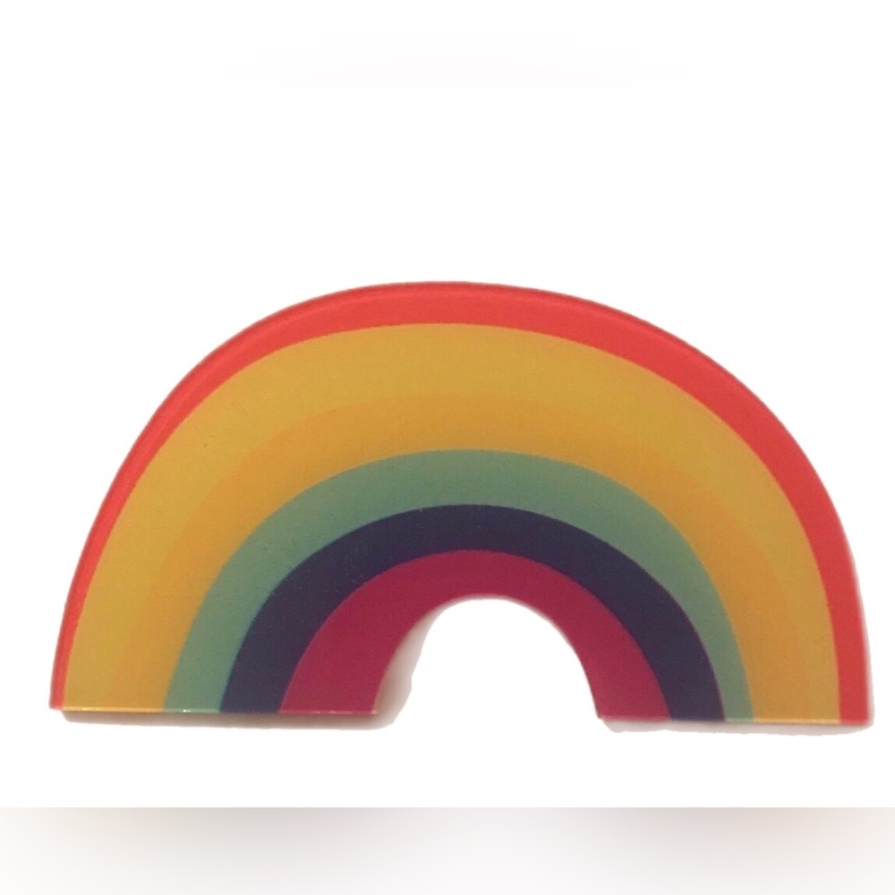 Rainbow Lapel Hat Pin Plastic